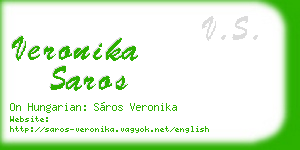veronika saros business card